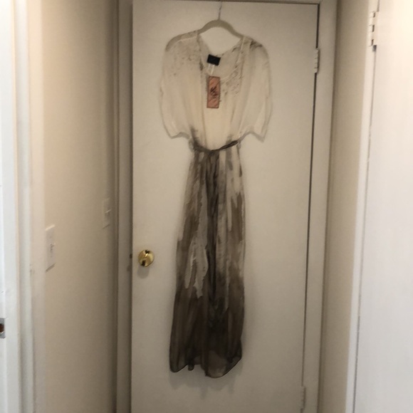 Flowy Grecian style maxi silk lined dress - Picture 5 of 10